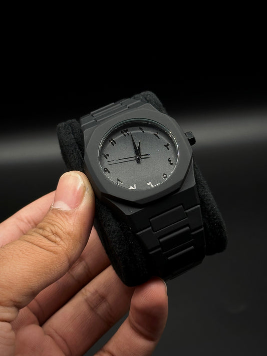 Full BLACK AURA Quartz Watch – Lightweight Design, , Premium Quality & Finish - Best Quality Analog Watch For Boys - Watch For Men | Full Black Color Watch - Without Box