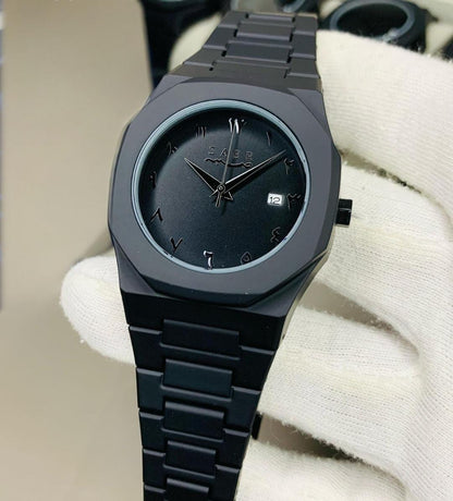 Full BLACK AURA Quartz Watch – Lightweight Design, , Premium Quality & Finish - Best Quality Analog Watch For Boys - Watch For Men | Full Black Color Watch - Without Box