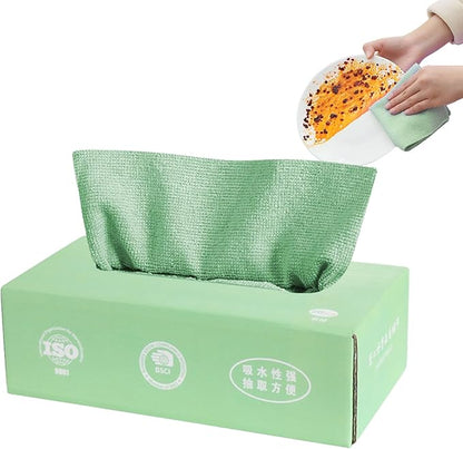Microfiber Cleaning Cloth Pack Of 20 | Tissue Box Packing Microfiber Cleaning Towel Multi-Purpose Cloths For Kitchen, Car, Home & Professional Cleaning Use | Random Color