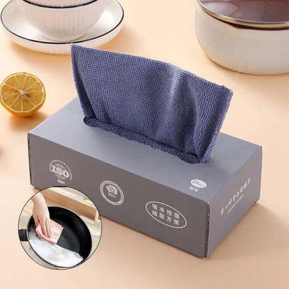 Microfiber Cleaning Cloth Pack Of 20 | Tissue Box Packing Microfiber Cleaning Towel Multi-Purpose Cloths For Kitchen, Car, Home & Professional Cleaning Use | Random Color