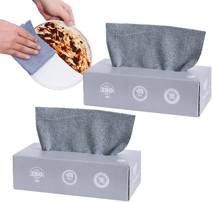 Microfiber Cleaning Cloth Pack Of 20 | Tissue Box Packing Microfiber Cleaning Towel Multi-Purpose Cloths For Kitchen, Car, Home & Professional Cleaning Use | Random Color