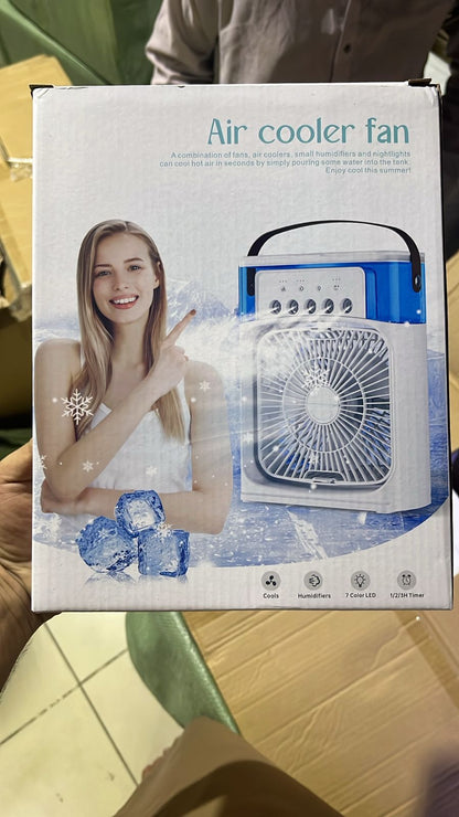 Mini Air Cooler Fan With Evaporative Cooling | Portable Household Air Conditioner 3 Speed | Random Colour