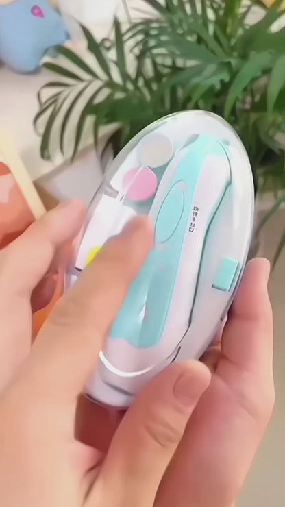 Premium 6-in-1 Electric Baby Nail Trimmer Set – Safe Infant Nail Filer, Clipper Alternative Kit with Storage Case - Random Color